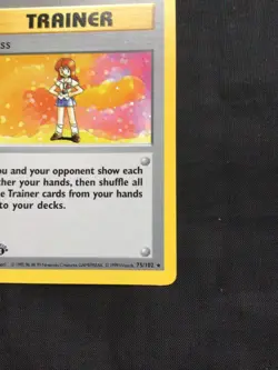 Pokemon Cards: Base Set 1st Edition Rare: Lass 75/102 - Image 4