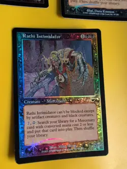 Rathi Assassin, Fiend & Rathi Intimidator MTG 3 Card. OLD VINTAGE FOIL. NEMESIS. - Image 2