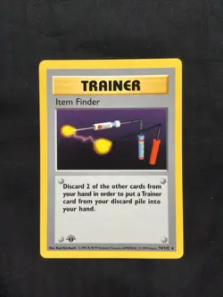 Pokemon Cards: Base Set 1st Edition Rare: Item Finder 74/102 - Image 1