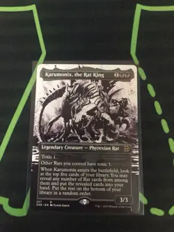 MTG Magic The Gathering Karumonix, The Rat King Borderless ONE Rare Manga - Image 1