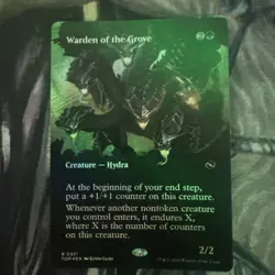 Warden of the Grove (Borderless) Tarkir Dragonstorm Foil TDM Rare 0351 - Image 1