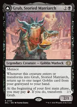 MTG Magic 1 x Grub, Storied Matriarch Notorious Auntie #105 x 1 - ECL - Image 1