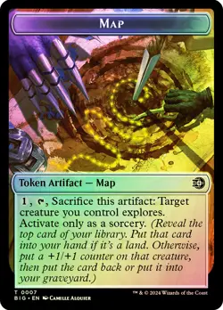 MTG FOIL {Map Token} // {Mercenary Token} - The Big Score #007 - Image 1