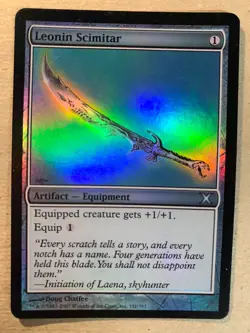 MTG 1x FOIL Leonin Scimitar Core Set 10th Edition Magic the Gathering Card x1 NM - Image 1