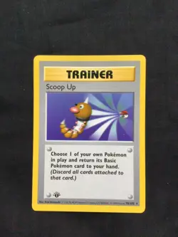 Pokemon Cards: Base Set 1st Edition Rare: Scoop Up 78/102 - Image 1