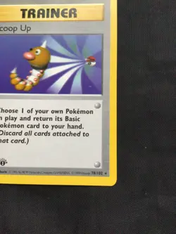 Pokemon Cards: Base Set 1st Edition Rare: Scoop Up 78/102 - Image 4