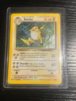 Raichu 014/102 Base Set Holo Pokemon Card - Image 1