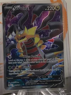 Pokemon TCG Lost Origin Giratina v Full Art Ultra Rare Card 185/196 - Image 1