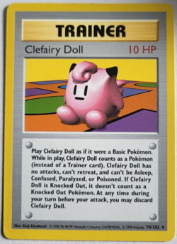 1999 Pokemon Card - Clefairy Doll Base Set (Shadowless) 70/102 Rare - Image 1