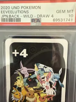 PSA 10 2020 UNO POKEMON JAPANESE BACK-WILD-DRAW 4 EEVEELUTIONS - Image 5