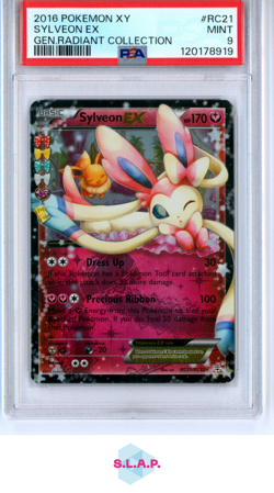 SYLVEON EX POKEMON RC21/RC32 2016 GENERATIONS RADIANT COLL XY HOLO EN PSA 9 - Image 1