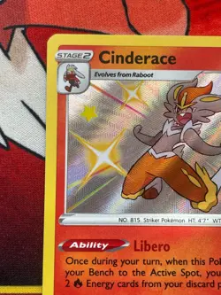 Cinderace SV017/SV122 Shiny Holo Rare - Pokemon Shining Fates: Shiny Vault - Image 2