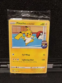 Pikachu On The Ball Pokemon Futsal Promo 2020 UK Exclusive Sealed 001/005 - Image 1