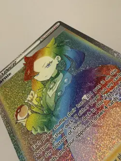 Pokemon Marnie Card Sword & Shield Base Set 208/202 Secret Rare Rainbow Holo NM - Image 3