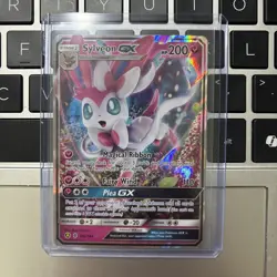Sylveon GX 92a/145 Alternate Art Pokemon Guardians Rising Sun & Moon Near Mint - Image 1