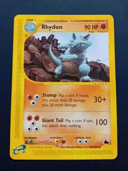 Rhydon | Skyridge 29/144 - Rare Non-Holo - NM - Pokemon - Vintage - Image 1