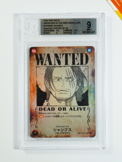 One Piece BGS 9 Shanks #OP09-004 Wanted Emperors In The New World 2024 Japanese - Image 1