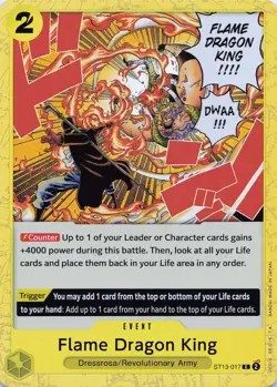 One Piece Flame Dragon King #ST13-017 Foil Ultra Deck: The Three Brothers NM - Image 5