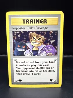 Pokemon Card - Imposter Oak's Revenge Team Rocket 76/82 Uncommon 1st Edition A - Image 1
