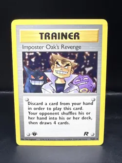 Pokemon Card - Imposter Oak's Revenge Team Rocket 76/82 Uncommon 1st Edition A - Image 3