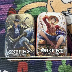 Lot Of 2 One Piece Card Game Mini-Tin Pack Set Vol.2 Monkey D Luffy & Sabo Promo - Image 1