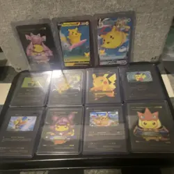 2 playable Pikachu Pokemon cards and 15 non playable fan art Pikachu cards - Image 1