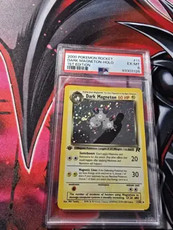 Dark Magneton Holo 1st Edition Card #11 11/82 Team Rocket PSA 6 WOTC - Image 2
