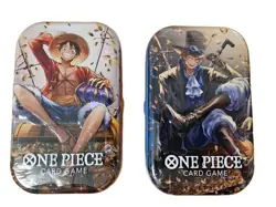 New & Sealed! Set of 2 One Piece Card Game Tin Pack Set Volume 2 - Image 1