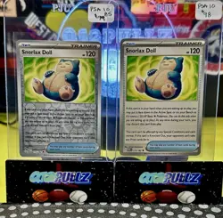 8 Card Pokemon Lot - Eevee + Iono’s Voltorb + 2x Snorlax Doll + Holos - Image 1