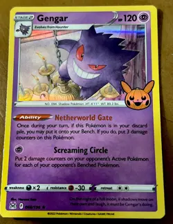 Gengar 066/196 Trick or Trade Stamped Lost Origin Holo Rare Pokemon Card NM-MT - Image 1