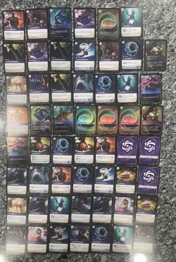 Riftbound SpiritForged Bulk Lot 56 Cards Common And Uncommons With Foils Purple - Image 1