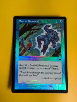 Seal of Removal. Enchantment MTG Card. OLD VINTAGE FOIL. NEMESIS. - Image 1