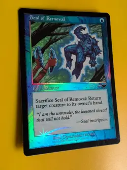 Seal of Removal. Enchantment MTG Card. OLD VINTAGE FOIL. NEMESIS. - Image 4