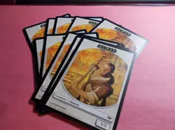 Human Token x10 MTG Dark Ascension White Common Token NM - Image 1