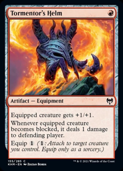 Foil Tormentor's Helm [Kaldheim] Common MTG - Image 1