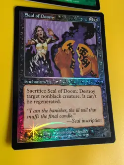 Seal of Doom & Seal of Strength. Enchantment MTG 2Card OLD VINTAGE FOIL. NEMESIS - Image 4