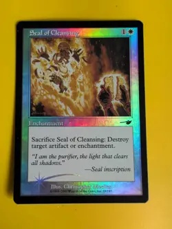 Seal of Cleansing. Enchantment MTG Card. OLD VINTAGE FOIL. NEMESIS. - Image 1