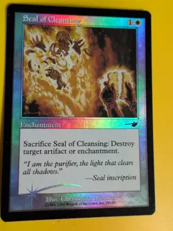 Seal of Cleansing. Enchantment MTG Card. OLD VINTAGE FOIL. NEMESIS. - Image 2