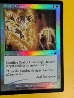 Seal of Cleansing. Enchantment MTG Card. OLD VINTAGE FOIL. NEMESIS. - Image 3