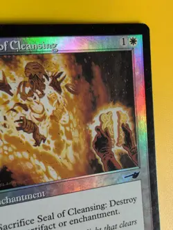 Seal of Cleansing. Enchantment MTG Card. OLD VINTAGE FOIL. NEMESIS. - Image 4