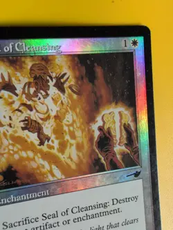 Seal of Cleansing. Enchantment MTG Card. OLD VINTAGE FOIL. NEMESIS. - Image 5