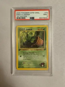 2000 Pokemon - 1st Edition Erika’s Oddish - Gym Challenge 70/132 - PSA 9 Mint! - Image 1