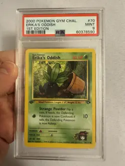 2000 Pokemon - 1st Edition Erika’s Oddish - Gym Challenge 70/132 - PSA 9 Mint! - Image 2