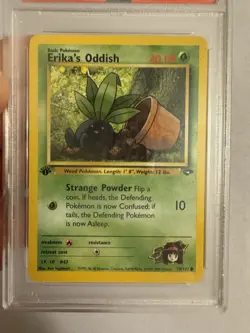 2000 Pokemon - 1st Edition Erika’s Oddish - Gym Challenge 70/132 - PSA 9 Mint! - Image 3