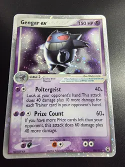 2004 Pokemon EX Fire Red & Leaf Green Gengar EX 108/112 With SWIRL - Very Nice - Image 1