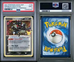 PSA 9 MINT 2021 Pokemon SWSH BSP Greninja Gold Star Celebrations Etb Promo #144 - Image 3