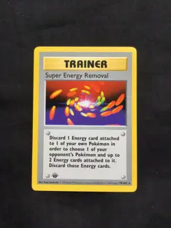 Pokemon Cards: Base Set 1st Edition Rare: Super Energy Removal 79/102 - Image 1