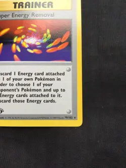 Pokemon Cards: Base Set 1st Edition Rare: Super Energy Removal 79/102 - Image 4