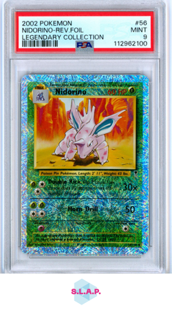 NIDORINO POKEMON 56/110 2002 LEGENDARY COLLECTION REVERSE RARE ENGLISH PSA 9 - Image 1