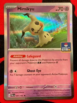 Mimikyu 097/193 Pokemon Southeast Asia GYM Stamped Exclusive Promo PAL - Image 1